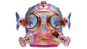 Glass Underwater Helmet Vinyl Car Decal Sticker – Waterproof & UV-Resistant 5.4