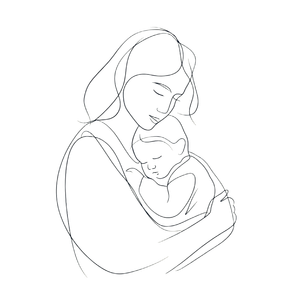 Mother And Baby V108 Vinyl Car Decal Sticker – Waterproof & UV-Resistant 6.826666666666667"