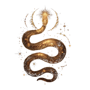 Magical Golden Snake Vinyl Car Decal Sticker – Waterproof & UV-Resistant 3.4133333333333336"