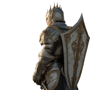 Noble Silver Warrior Vinyl Car Decal Sticker – Waterproof & UV-Resistant 3.4133333333333336"