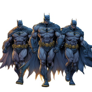 Batman Triplets Pose Vinyl Car Decal Sticker – Waterproof & UV-Resistant 3.4133333333333336"