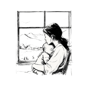 Mother Kissing Baby V5 Vinyl Car Decal Sticker – Waterproof & UV-Resistant 3.4133333333333336"