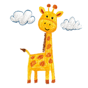Cute Giraffe Drawing Vinyl Car Decal Sticker – Waterproof & UV-Resistant 6.826666666666667"