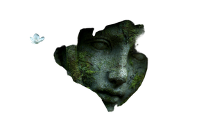 Mossy Angel Statue Vinyl Car Decal Sticker – Waterproof & UV-Resistant 5.4