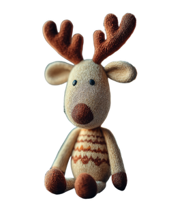 Charming Elk Plush Vinyl Car Decal Sticker – Waterproof & UV-Resistant 4.0"