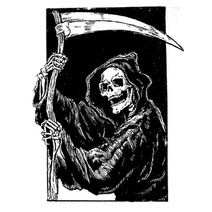 Punk Rock Grim Reaper Vinyl Car Decal Sticker – Waterproof & UV-Resistant 3.4133333333333336"