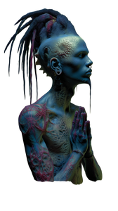 Cyborg With Mohawk Vinyl Car Decal Sticker – Waterproof & UV-Resistant 9.706666666666667"