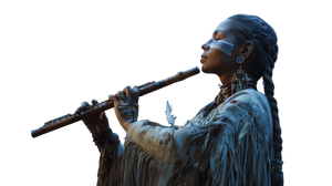 Flute Player Under Moon Vinyl Car Decal Sticker – Waterproof & UV-Resistant 5.4