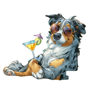 Cartoon Dog Lounging Vinyl Car Decal Sticker – Waterproof & UV-Resistant 3.4133333333333336"