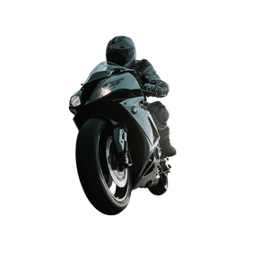 Motorcyclist Riding Close-Up Vinyl Car Decal Sticker – Waterproof & UV-Resistant 3.4133333333333336"