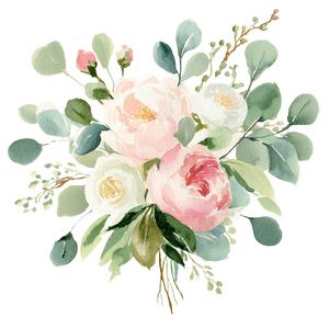 Watercolor Floral Bouquet V3 Vinyl Car Decal Sticker – Waterproof & UV-Resistant 3.4133333333333336"