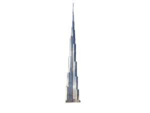 Burj Khalifa Architecture Vinyl Car Decal Sticker – Waterproof & UV-Resistant 6.1866666666666665"