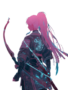 Anime Ninja Archer Vinyl Car Decal Sticker – Waterproof & UV-Resistant 4.1066666666666665"
