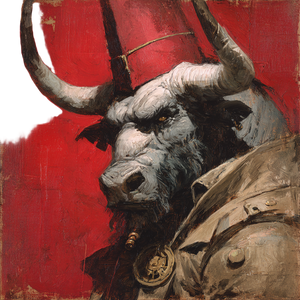 Minotaur Berserker Fez Vinyl Car Decal Sticker – Waterproof & UV-Resistant 3.4133333333333336"