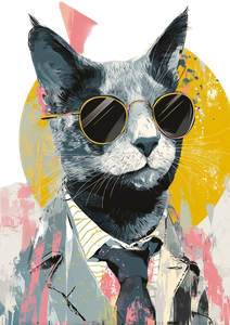 Nautical Pop Cat Vinyl Car Decal Sticker – Waterproof & UV-Resistant 8.746666666666666"