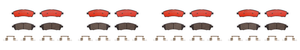 4x Brembo Ceramic Brake Pad Set 1999-2005 Ford | Excursion F-350 F-550 F-250 | Low Dust, Premium Shim, 4 Pack