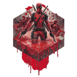 Deadpool Comic Tattoo Vinyl Car Decal Sticker – Waterproof & UV-Resistant 3.4133333333333336"