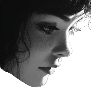 Profile Lady Portrait Vinyl Car Decal Sticker – Waterproof & UV-Resistant 3.4133333333333336"