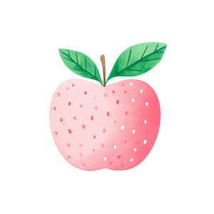 Cute Apple Illustration Vinyl Car Decal Sticker – Waterproof & UV-Resistant 6.826666666666667"