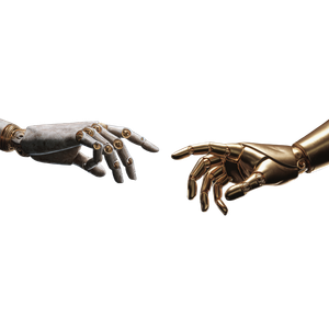Human And Robotic Hands V7 Vinyl Car Decal Sticker – Waterproof & UV-Resistant 6.826666666666667"