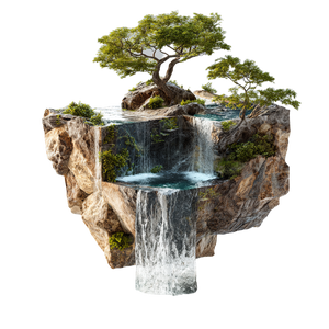 3D Waterfall V2 Vinyl Car Decal Sticker – Waterproof & UV-Resistant 6.826666666666667"