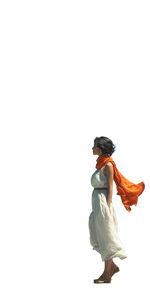 Woman With Scarf V4 Vinyl Car Decal Sticker – Waterproof & UV-Resistant 10.2