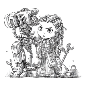 Dwarf Princess Mechanic Vinyl Car Decal Sticker – Waterproof & UV-Resistant 3.4133333333333336"