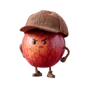 Apple With Cap Vinyl Car Decal Sticker – Waterproof & UV-Resistant 3.4133333333333336"