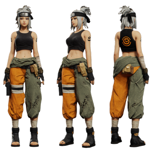 Naruto Female Character Vinyl Car Decal Sticker – Waterproof & UV-Resistant 3.4133333333333336"