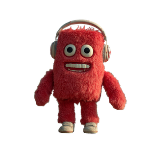 Red Stuffed Doll Vinyl Car Decal Sticker – Waterproof & UV-Resistant 6.826666666666667"