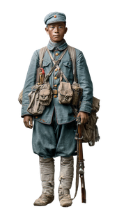 Kuomintang Soldier Portrait Vinyl Car Decal Sticker – Waterproof & UV-Resistant 9.706666666666667"