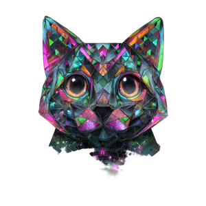 Stylized Cat Stage Vinyl Car Decal Sticker – Waterproof & UV-Resistant 6.826666666666667"
