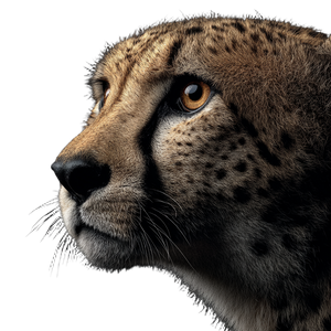 Cinematic Cheetah Close-Up Vinyl Car Decal Sticker – Waterproof & UV-Resistant 6.826666666666667"