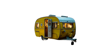 Vintage Camper Campsite Vinyl Car Decal Sticker – Waterproof & UV-Resistant 5.4