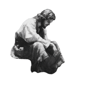 Jesus In Gethsemane V3 Vinyl Car Decal Sticker – Waterproof & UV-Resistant 3.4133333333333336"