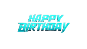 Neon Birthday Logo Vinyl Car Decal Sticker – Waterproof & UV-Resistant 2.72"