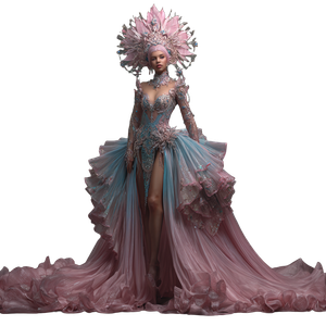 Fantasy Royal Gown Vinyl Car Decal Sticker – Waterproof & UV-Resistant 3.4133333333333336"