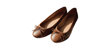 Brown Ballet Flats Vinyl Car Decal Sticker – Waterproof & UV-Resistant 2.72"