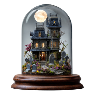 Halloween Terrarium Scene Vinyl Car Decal Sticker – Waterproof & UV-Resistant 3.4133333333333336"