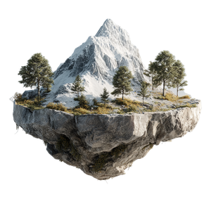 Floating Mini Mountain Vinyl Car Decal Sticker – Waterproof & UV-Resistant 6.826666666666667"