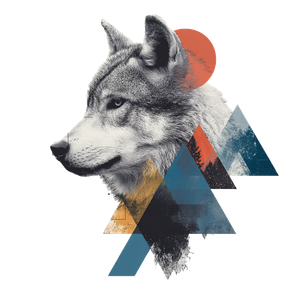 Geometric Wolf Design V2 Vinyl Car Decal Sticker – Waterproof & UV-Resistant 3.4133333333333336"