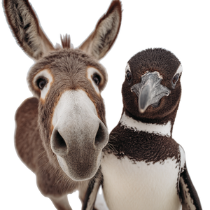 Smiling Donkeys Closeup Vinyl Car Decal Sticker – Waterproof & UV-Resistant 3.4133333333333336"
