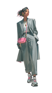 Stylish Walking Woman V4 Vinyl Car Decal Sticker – Waterproof & UV-Resistant 4.8533333333333335"