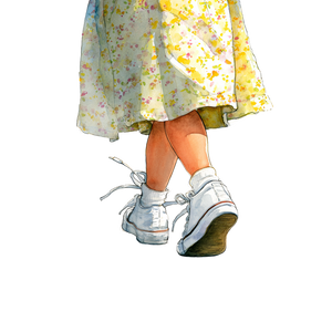 Whimsical Shoe Illustration Vinyl Car Decal Sticker – Waterproof & UV-Resistant 6.826666666666667"