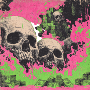 Gritty Xeroxed Skulls Vinyl Car Decal Sticker – Waterproof & UV-Resistant 6.826666666666667"