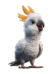 Pixar Cockatoo Vinyl Car Decal Sticker – Waterproof & UV-Resistant 8.213333333333333"