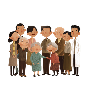 Elderly Care Celebration Vinyl Car Decal Sticker – Waterproof & UV-Resistant 6.826666666666667"
