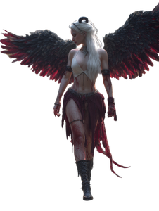 Blood-Soaked Demoness Vinyl Car Decal Sticker – Waterproof & UV-Resistant 8.213333333333333"