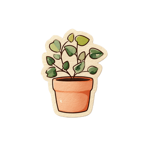 Potted Plant Sticker Vinyl Car Decal Sticker – Waterproof & UV-Resistant 6.826666666666667"