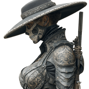 Skeletal Armor Bounty Hunter Vinyl Car Decal Sticker – Waterproof & UV-Resistant 3.4133333333333336"